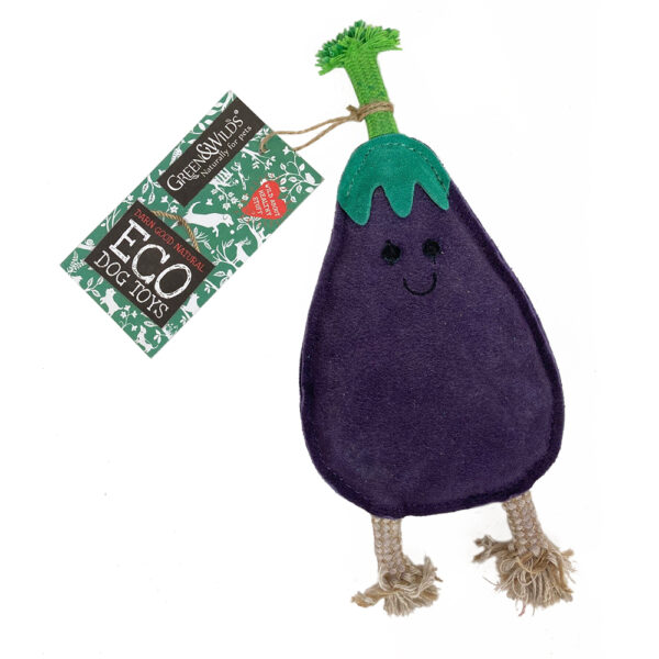 eco friendly dog toy austin the aubergine